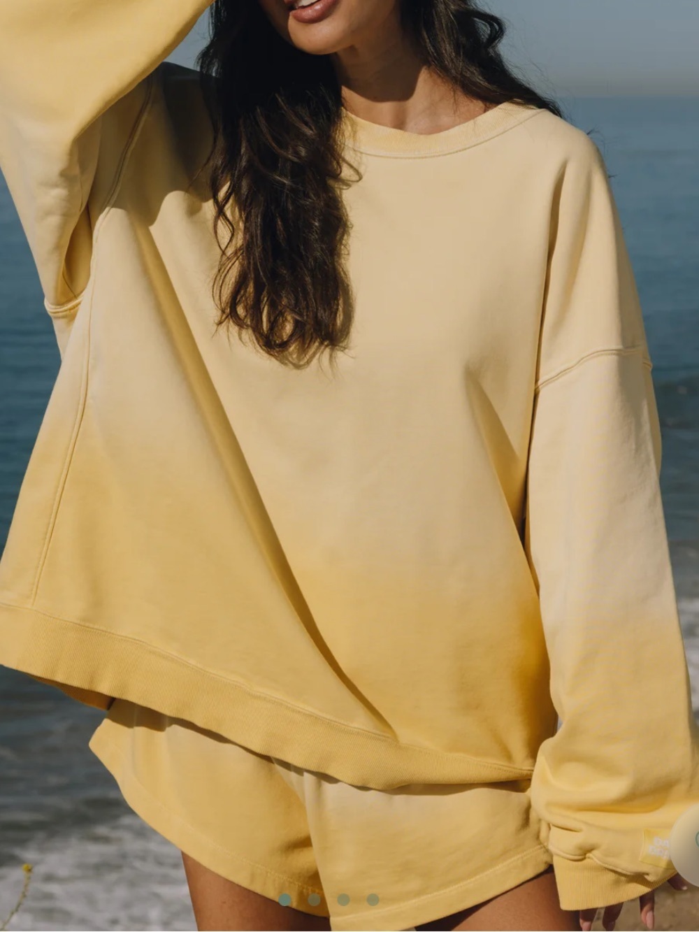 BNNW UNISEX OVERSIZED CREW Sunsoaked Sunny with Monochrome Patch